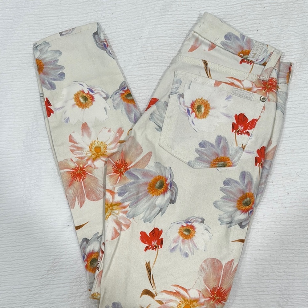 7 for All Mankind Floral Print Jeans